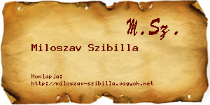 Miloszav Szibilla névjegykártya